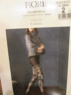 FIORE MELANCHOLIA 3D MICROFIBRA MEDIAS PANTIMEDIAS NEGRO Y GRIS 3 TALLAS Foto 1 de 4