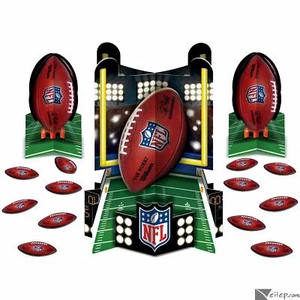 amscan NFL Drive Football Party Kit 23pc Paper Decoration Pack, Green Brown S... - Picture 1 of 1