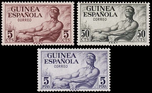 Guinea Española 311/13 1952 Indígena con tam-tam MNH - Picture 1 of 1