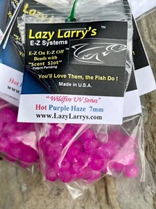 Lazy Larry's E-Z Systems 7 mm Hot Purple Haze, Easy change Beads - Picture 1 of 2
