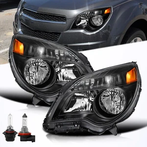 For Black 2010-2015 Chevy Equinox LS / LT Headlights Halogen Headlamps w/ bulb - Picture 1 of 7