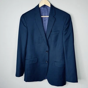 TED BAKER Gr. 40 R Sportmantel Blazer Herren Jacke dunkelblau Wolle lila gefüttert - Bild 1 von 10