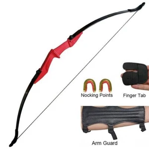 20/30/40lbs Taken Down Recurve Bow Archery Right Left Hand 2 Arrow Rest Bow - Picture 1 of 52