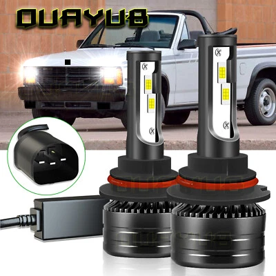 For Dodge Dakota 91-96 Caravan 87-95 2X Front LED Headlight Bulb Hi/Lo Beam Kit - Image 1 of 4