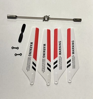 Syma S107 RC Helicopter Replacement Spare Parts Red Blades - Image 1 of 2