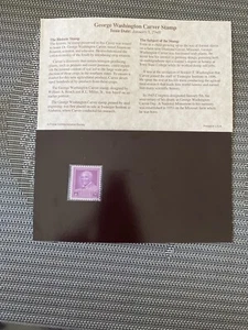 1948 GEORGE WASHINGTON CARVERPOSTAL COMMEMORATIVE SOCIETY FIRST DAY ISSUE STAMP - Picture 1 of 5