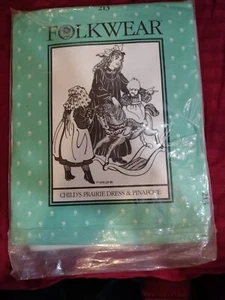 Folkwear 213 Child's Prairie Dress Pinafore Sunbonnet Sewing Pattern Girls 2-10 - Picture 1 of 4