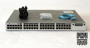 Cisco WS-C3850-48P-E 48x 1 Go PoE + RJ-45 1x commutateur d'emplacement module d'extension ouvert - Photo 1/4