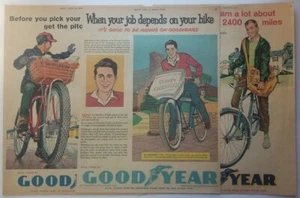 Goodyear Bicycle Tires 3 Full Page Ads 1959, 1960, 1961 - Picture 1 of 7
