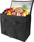 Insulated Bag, Foldable Reusable Thermal Food Delivery Bags Grocery Shopping Bag