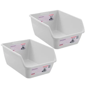 2x Paws & Claws Hygienic High Wall Cat/Kitten Litter Tray Medium 45x33.5x20cm - Picture 1 of 6