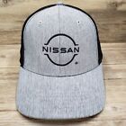 Nissan Logo Hat Cap Gray Black Mesh Snapback Spell Out Adjustable