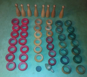 Vintage wooden Carrom game board pieces - Picture 1 of 1