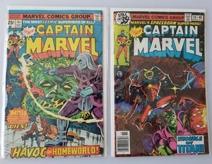Lot of 2 Captain Marvel Comic Books issues 41 and 59 Good Condition see desc - Picture 1 of 3