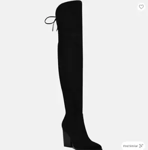 Marc Fisher LTD. Okun Thigh High Boots Women's 6M Black Pointed Toe Block Heel~ - Picture 1 of 17