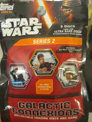 LOTE de 4: Topps Star Wars Series 2 y 3 Galatic Conexions Packs (20 discos en total) Foto 1 de 2