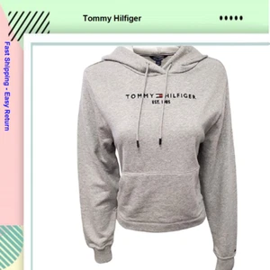 Tommy Hilfiger Women's Est. 1985 Pullover Hoodie , Light Grey , Small - Picture 1 of 4