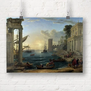 Claude Lorrain: Seaport with the Embarkation of the Queen of Sheba. Print/Poster - Picture 1 of 1