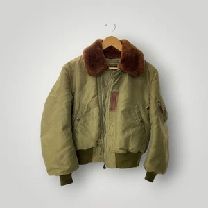 Buzz Rickson's B-15B Military Jacket 38 Nylon Khaki M13401 Zip Damaged #EF ZHA - Picture 1 of 8