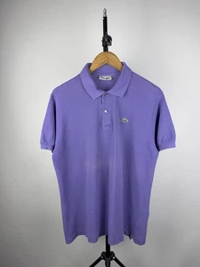 Vintage 90s Retro Lacoste Purple Polo Shirt Made in France Men’s 6 / L Size - Bild 1 von 9