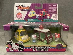 Hello Kitty Dazzle Dash Cupcake Microvan And Strawberry Truck - Picture 1 of 2