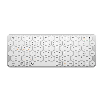 KeySonic KSK-5020BT-S Bluetooth-Tastatur (DE-Layout) [Mini Tastatur mit wabenför - Bild 1 von 4