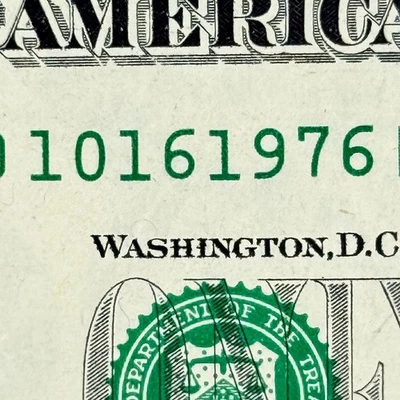 October 16th 1976 Dollar Oct 16 1976 Birthday Anniversary Fancy Serial Number - Image 1 of 4