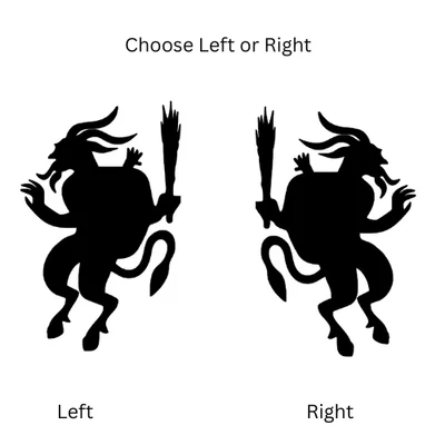 Calcomanía de vinilo ramas de demonio Krampus elige tamaño y color Foto 1 de 4