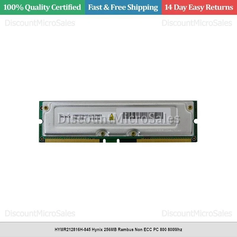 HYMR212816H-845 Hynix 256MB Rambus Non ECC PC 800 800Mhz - Image 1 of 1