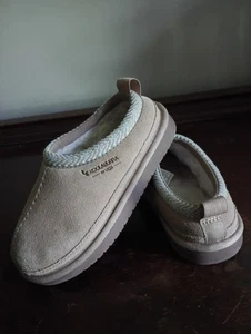 Kookaburra Ugg Tan Ciabatta Zoccoli Scarpa Scivolo Gioventù Taglia 13 Peluche Fodera Calda - Foto 1 di 9
