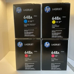 HP 648A 2 Magenta, 1 Cyan, & 1 Yellow Laser Toner Cartridges - Photo 1/5