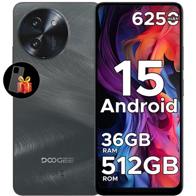 DOOGEE Note 59 Pro+ 5G Android 15 Unlocked Cell Phone 36GB+512GB 6250mAh 6.75in