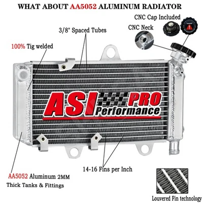 Aluminum Radiator 5VKE24612900 For 2004-2014 Yamaha XT660R XT660X 660R XT 660X Foto 1 de 4