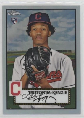 2021 Topps Chrome Platinum Anniversary Refractor Triston McKenzie #8 Rookie RC - Image 1 of 2
