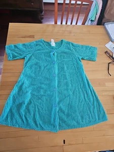 Vintage Chenille Robe House Dress Pockets Swim Cover Up Button Small Swing - Picture 1 of 17