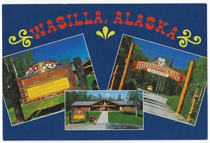 Wasilla Alaska Postkarte Iditarod Trail Rennen Hauptquartier Multiview - Bild 1 von 2