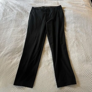 Lauren Ralph Lauren Men’s Dress Pants 38x34 Black Polyester Blend EUC - Picture 1 of 4