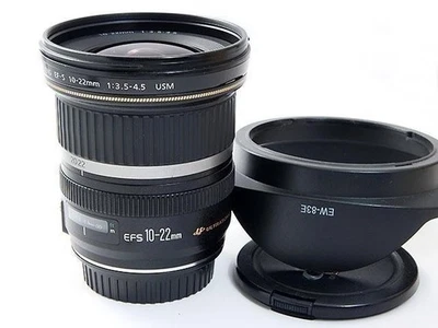 Canon EF-S 10-22mm F3.5-4.5 USM AF lente zoom gran angular con capucha de Japón - Imagen 1 de 3