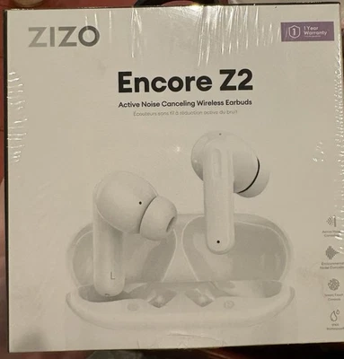 Encore Z2 Wireless Earbuds Bluetooth Headphones with Charging Case Noise Cancel - Image 1 of 3