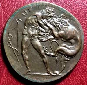 Médaille tétradrachme Séleucus Ier Nicator tête de cheval cornes et éléphant - Foto 1 di 3