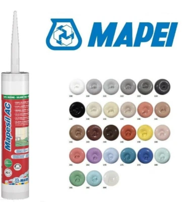 Mapei Mapesil AC Silicone Per Fughe Colorato Acetico Sigillante Antimuffa 310 ML