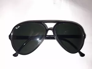 Vintage B&L Ray-Ban Cats 5000 Black Frames, Green G-15 Lenses 58mm - Picture 1 of 5