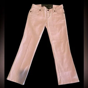 RARE ROCKSTAR ORIGINAL Nickelback women’s Light pink cropped jean NWOT size 6/28 - Picture 1 of 9