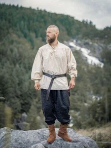 Mittelalter Ritter Pirat Larp Wikinger Hemd Rynhard Herren verschiedene Farben - Bild 1 von 41