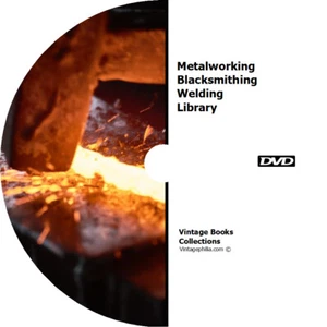 * METALWORKING METALWORK BLACKSMITHING WELDING LATHE WORK * 90 BOOKS on DVD * - Picture 1 of 1
