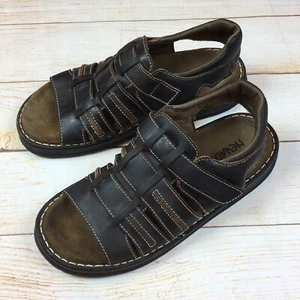 Sandalias Nevados Para Hombres Cuero Marrón Pescador Punta Abierta Usadas en Excelente Condición Talla 12 - Imagen 1 de 10