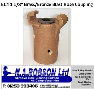 BC4 1 1/8" MESSING/BRONZE BLASTSCHLAUCHKUPPLUNGEN Sandstrahlen, passt Clemco Schlauch - Bild 1 von 1