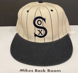 SOMBRERO COOPERSTOWN VINTAGE CHICAGO WHITE SOX NEW ERA 59/50 a rayas nuevo sin etiquetas ajuste 6-5/8 - Imagen 1 de 9