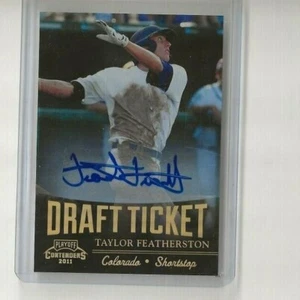 ⚾2011 PLAYOFF CONTENDERS TAYLOR FEATHERSTON ROOKIE AUTO ROCKIES⚾ - Picture 1 of 1