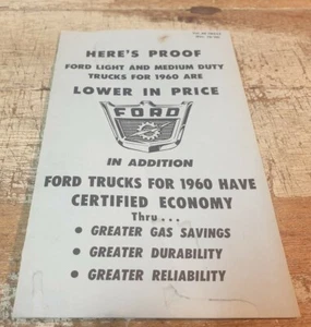 1960 FORD Trucks Vs Chevrolet Trucks Original  Comparison Brochure - Picture 1 of 4